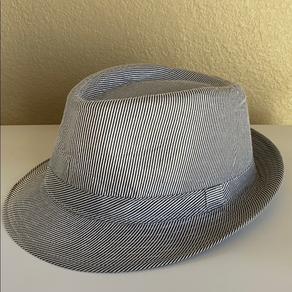 Accessories - Engineered Cloth Fedora Hat - Black/White